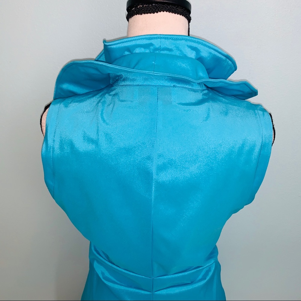 Joseph Ribkoff Zip Front Turquoise Dress - Picture 5 of 7